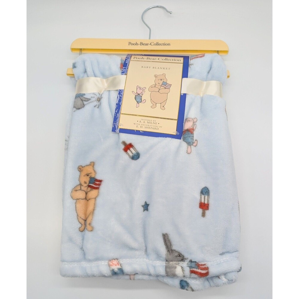 New Pooh Bear Collection Winnie The Pooh 30"x40" USA Flag Patriotic July 4th